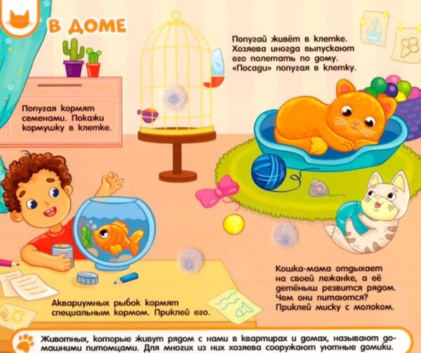 Кто где живет, кто что ест. Книга с липучками — изображение 2